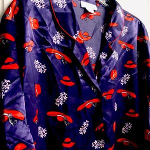 Silky Red and purple pajamas